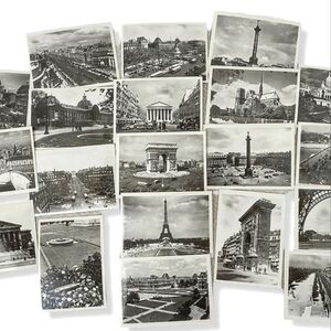 Vintage Photograph Pictures 3.5x3 Paris France Black & White Glossy Lot